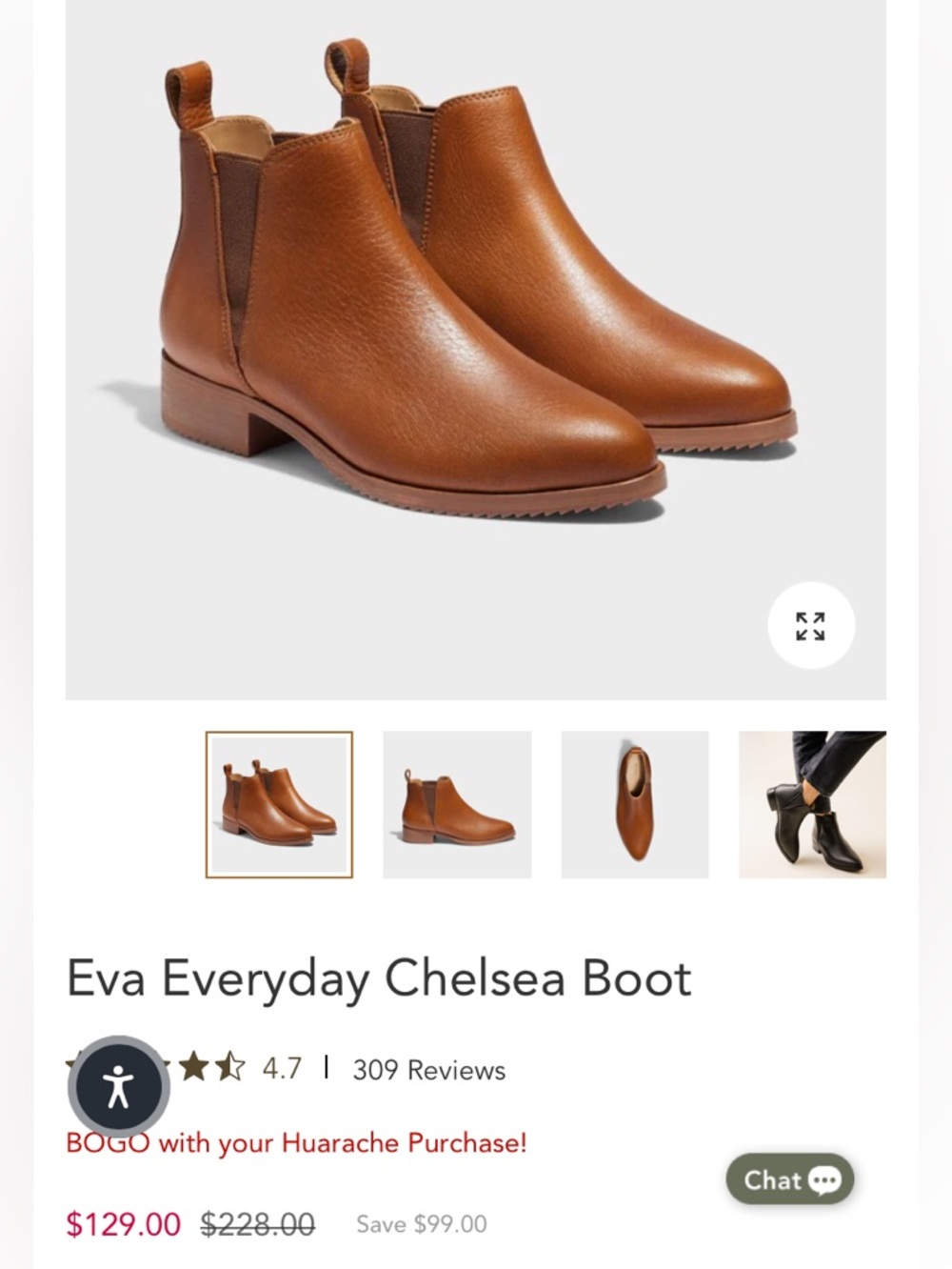 Nisolo Eva Everyday Chelsea Boot - Tan/Brown